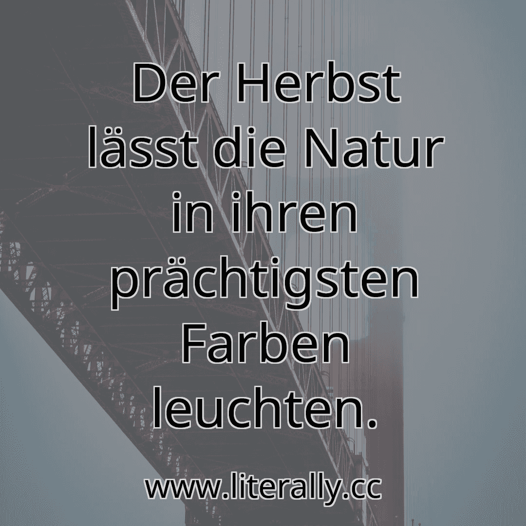 Der Herbst lässt die Natur in ihren prächtigsten Farben leuchten.
